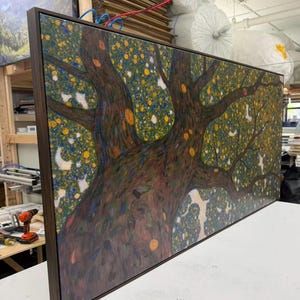 Vintage Spring Trees Canvas Art: Large Framed Natural Scenery - Etsy