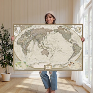 Toile encadrée, grande peinture abstraite murale | Décoration d'intérieur | Cadeau d'art | Impression d'art mural de galerie célèbre