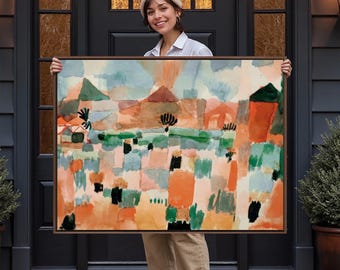 Paul Klee Print: St. Germain near Tunis, Framed Canvas Wall Art