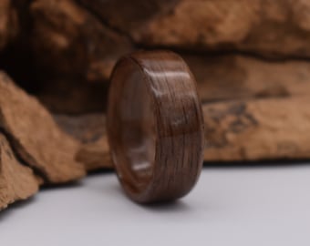 Partner rings precious wood Bentwood wooden ring made of walnut wood. engagement rings, wedding rings, friendship rings and wedding bands