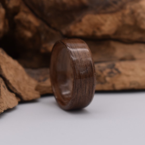 Partner rings precious wood Bentwood wooden ring made of walnut wood. engagement rings, wedding rings, friendship rings and wedding bands