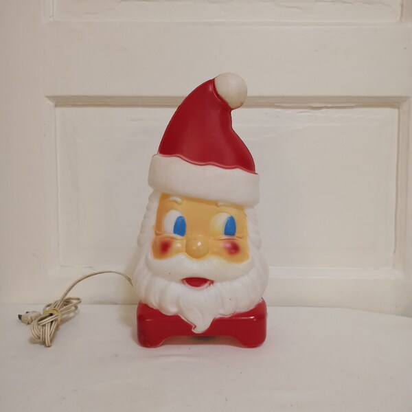 Vintage Carolina Enterprises Santa Blow Mold 1974 Double Sided