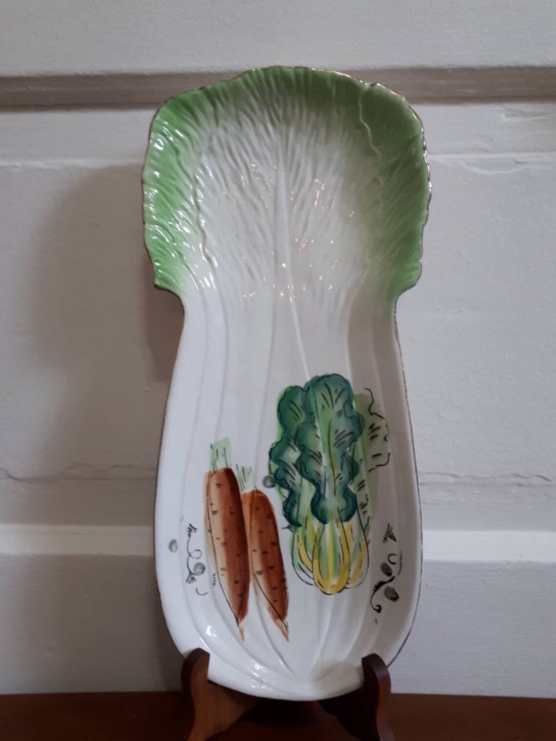 Vintage Ceramic Celery Dish Hand Painted Etsy