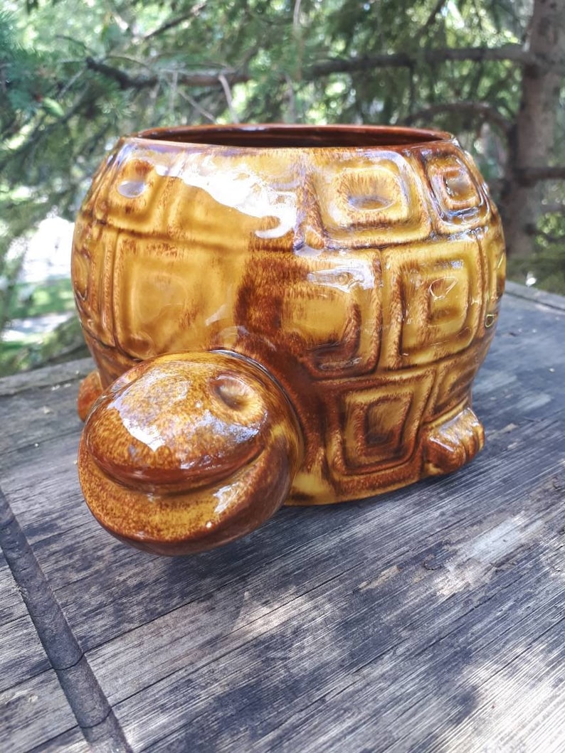 McCoy Pottery Turtle Planter 1970s