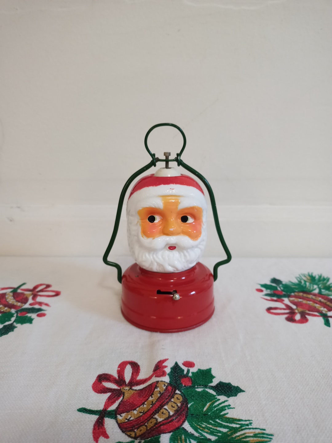 Vintage Amico Santa Head Lantern 1950's Etsy
