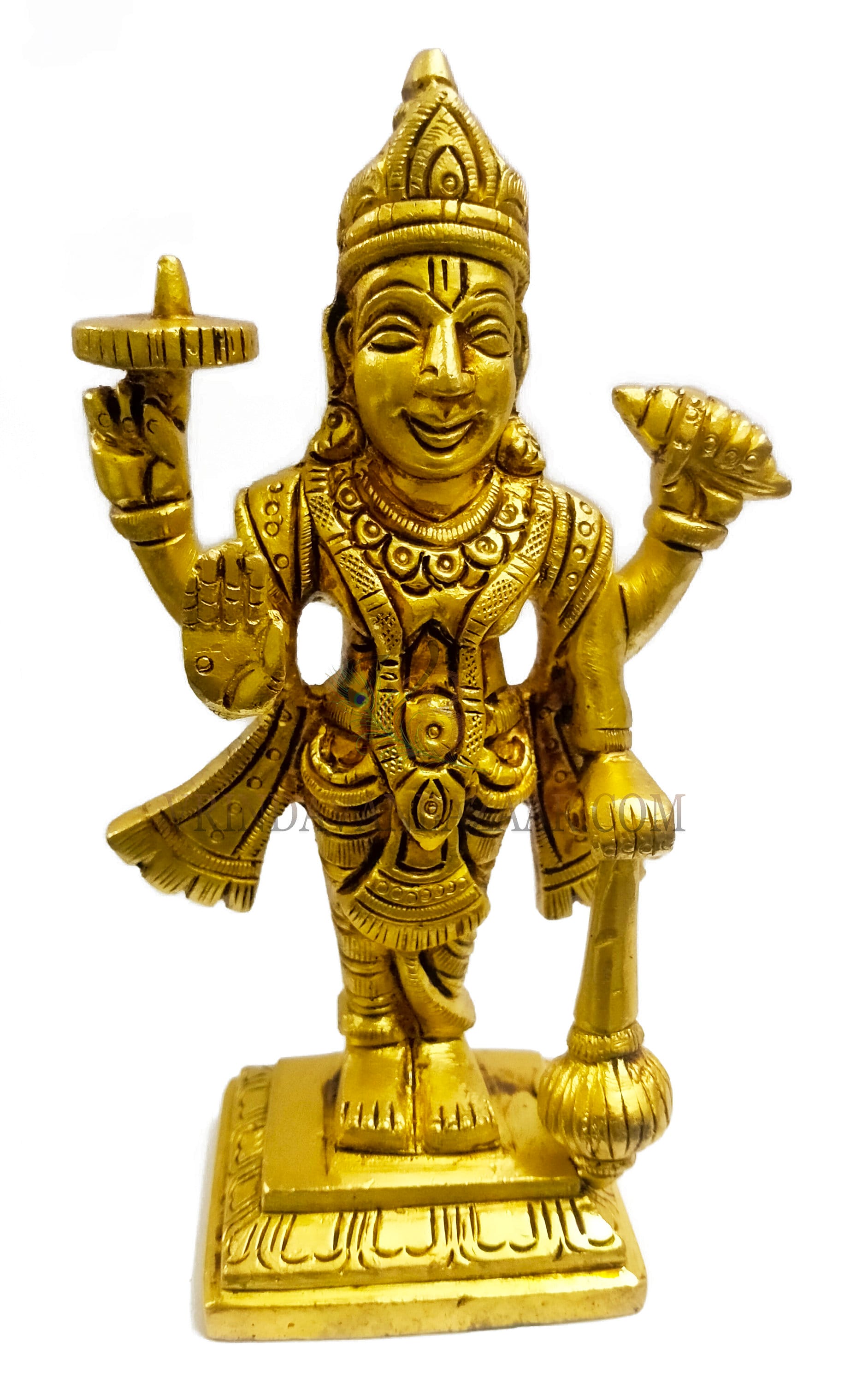 Lord Bhagwan Vishnu and Laxmi Statue Made of Solid Brass 9cm - Etsy