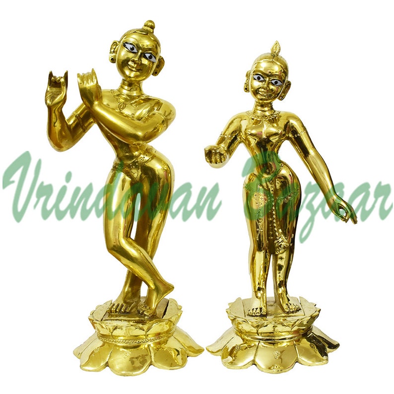 Sri Radha Krishna brass idol Etsy