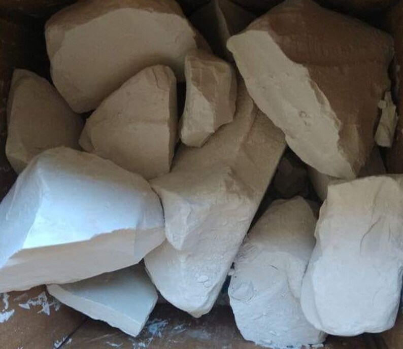 White Indian Chalk Lumps Natural and Fresh Etsy