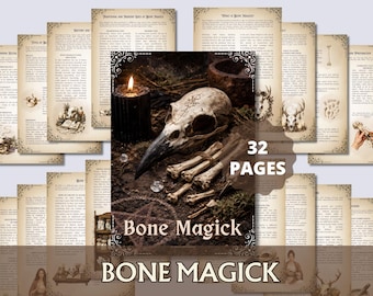 Bone Magick Grimoire Seiten | Dark Academia Hexen Tagebuch | Osteomantie Ritual | Druckbar
