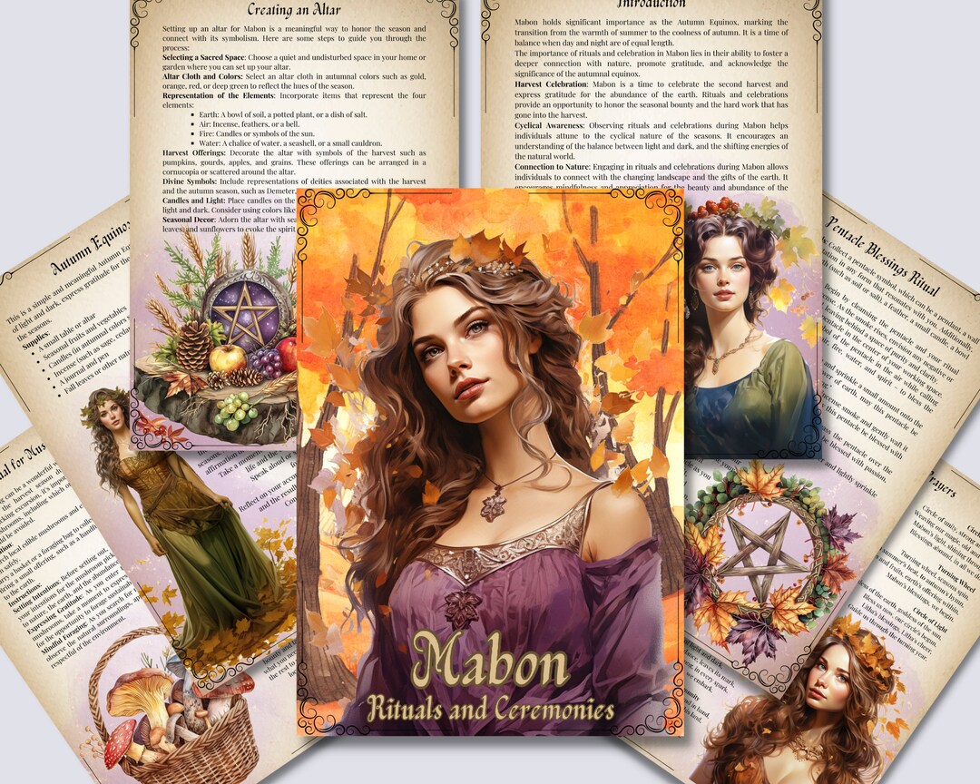 Mabon. Rituals and Ceremonies. Printable Pages for Your Book of Shadows ...