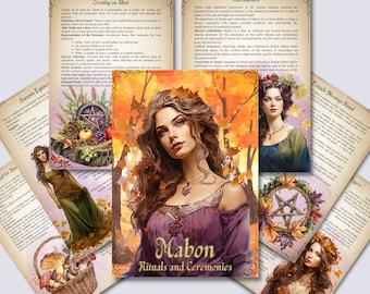 Mabon Rituals Printable | Autumn Equinox Ritual Guide PDF | Book of Shadows Pages | Pagan & Wiccan Sabbat | Wheel of the Year