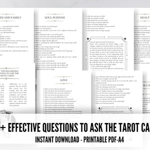 101+ skutecznych pytań do kart Tarota, natychmiastowe pobranie