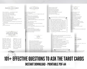 101+ Effective Questions To Ask The Tarot Cards, instant download