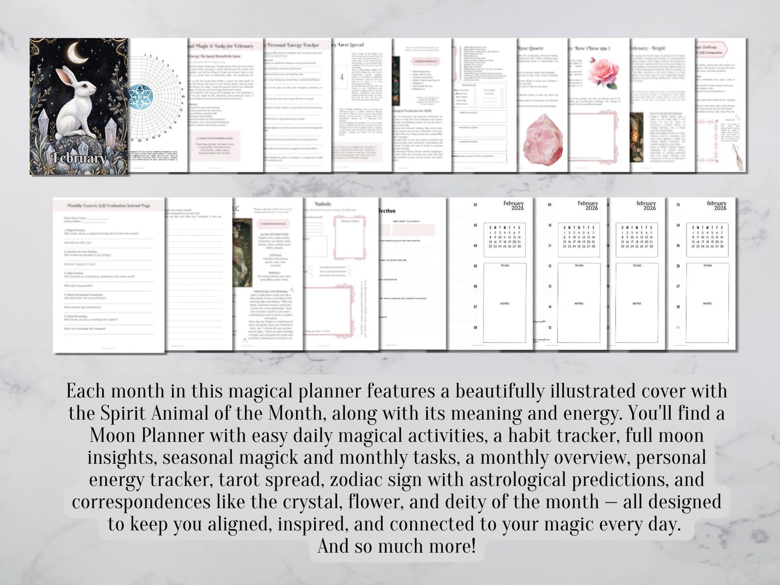 Planner Ritual 2026 Witch Planner for Goodnotes and Printable Ritual Planning | Lunar ...