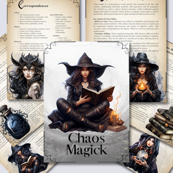 Chaos Magick. Basics. Beautiful pages for your Book Of Shadows. Printable.