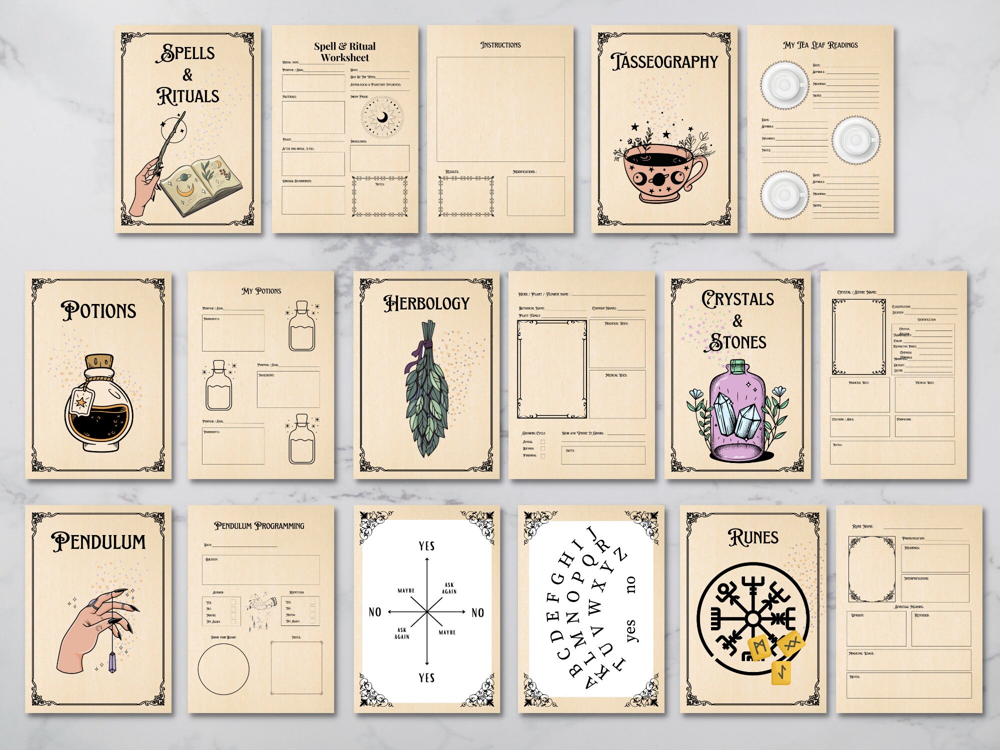 The Witches Workbook Bonus: Magic Correspondences Blank - Etsy