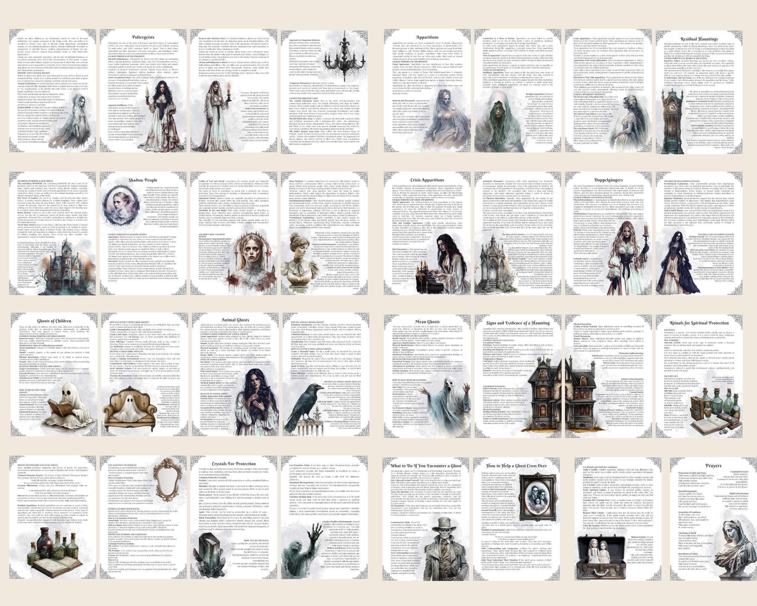 Ghosts Grimoire Printable PDF | Book of Shadows Pages | Ghost Lore ...