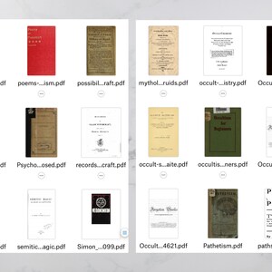Puede incluir: Un collage de portadas de libros sobre un fondo blanco. Las portadas de los libros son de diferentes colores y tienen varios t&iacute;tulos, entre ellos "Ocultismo para principiantes", "Caminos al poder" y "Espiritismo".
