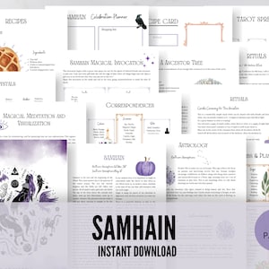 25 PAGES Samhain Pagan Holidays, Witch Printables, Grimoire Printables, Wheel of the Year, Sabbat Pages