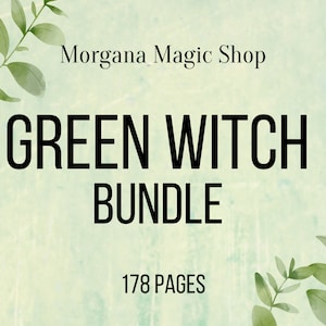 Green Witch Grimoire Page Bundle, Grimoire Pages, Grimoire Printables, Witch Printables, Book of Shadows Pages, Hedge Witch