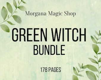 Green Witch Grimoire Page Bundle, Grimoire Pages, Grimoire Printables, Witch Printables, Book of Shadows Pages, Hedge Witch