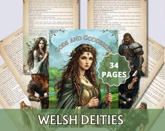 Welsh Gods and Goddesses Grimoire | Celtic Deity Printable | Cerridwen, Arianrhod, Rhiannon & Welsh Mythology PDF