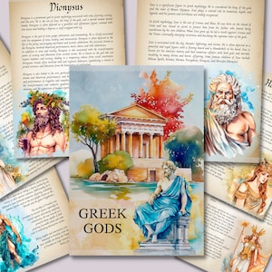 DIEUX GRECS. De belles pages pour votre Livre des ombres. Téléchargement instantané.