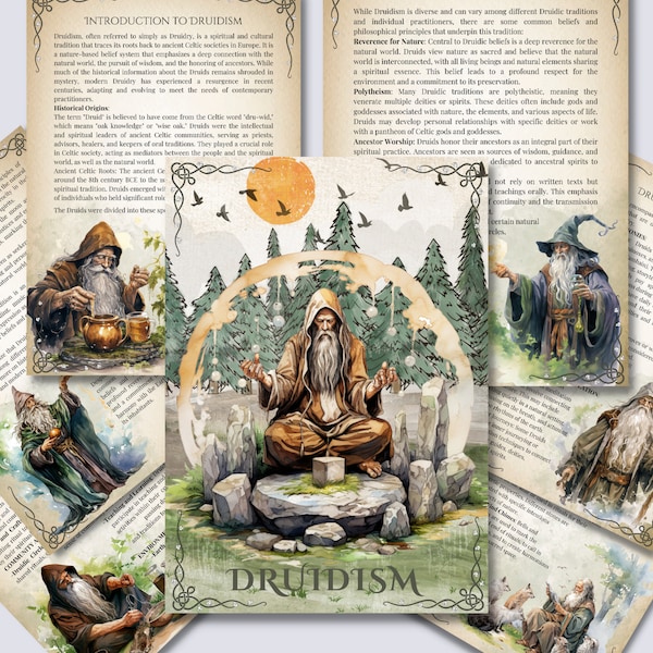 Druidism. Basics. Celtic Witchcraft. Beautiful pages for your Book Of Shadows. Printable