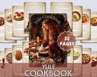 Yule Cookbook • Winterzonnewende recepten, rituele gerechten en zegeningen | Digitaal heidens receptenboek | Afdrukbaar