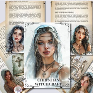 Christian Witchcraft. Podstawowy przewodnik. Piękne strony do twojego Grimoire lub Book Of Shadows. Do druku