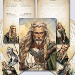 Lugh. Dieu celtique. De belles pages pour votre grimoire et votre livre des ombres