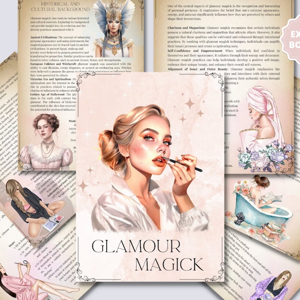 Glamour Magick + BONUS (Beauty Planner, Self-care planner). Beautiful pages for your BOS. Instant download.