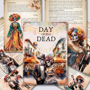 Dia dos Mortos. Dia de los Muertos. Noções básicas. Imprimível.