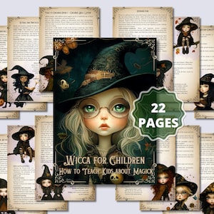 Wicca pour enfants. Comment enseigner la magie aux enfants. Notions de base. De belles pages pour votre grimoire ou votre livre des ombres. Imprimable.
