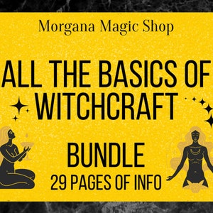 ALL The Basics of Witchcraft Bundle, Printable Grimoire Pages -  Beginner Witch Bundle, 29 Printable Grimoire Pages