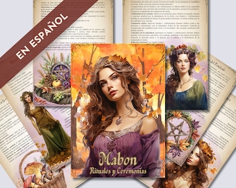 Mabon Rituals & Ceremonies: Printable Grimoire Pages (Spanish)