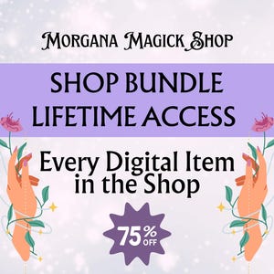 Full Shop Bundle • 3000+ PDF Grimoire Pages | Book of Shadows Printable | Tarot, Runes, Crystals, Herbs | Lifetime Access