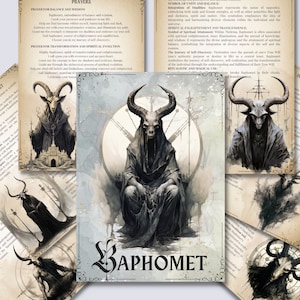 Baphomet. Basics. Grimoire pages. Printable.