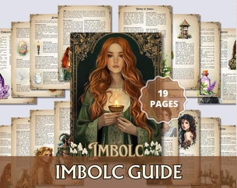 Páginas del Grimorio de Imbolc / Ritual de Brígida imprimible / Libro de las Sombras (PDF) / Sabbat wiccano, Candelaria, Rueda del Año