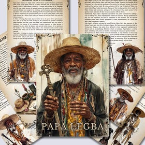 Papa Legba. Bellissime pagine per il tuo Grimorio o Libro delle Ombre. Stampabili.