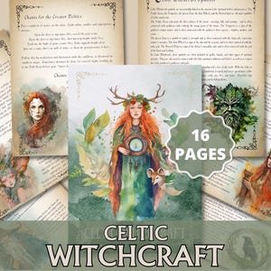 Celtic Witchcraft Grimoire Pages PDF | Digital Book of Shadows | Celtic Gods & Rituals Printable Guide