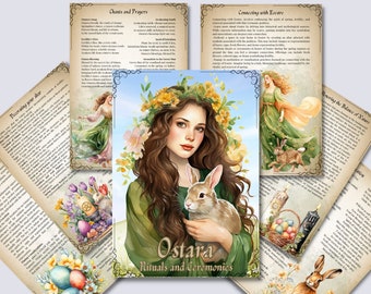 Ostara. Rituelen en ceremonies. Afdrukbare pagina's voor uw Book Of Shadows of Grimoire.