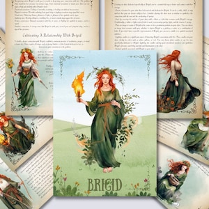 Brigid, déesse celtique. De belles pages pour votre Livre des ombres. Téléchargement instantané.