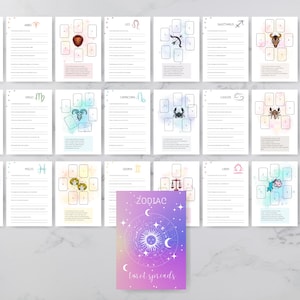 Zodiac Tarot Spread Etsy Zodiac Tarot Spread Etsy