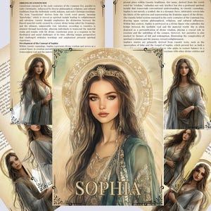 Sophia. The Gnostic Goddess. Beautiful pages for your Grimoire or Book Of Shadows. Printable.