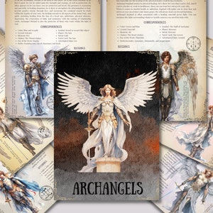 7 ARCHANGELS. Beautiful pages for your Book Of Shadows. Instant Download