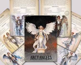 Archangels Book of Shadows Pages: Grimoire Reference (Instant Download)