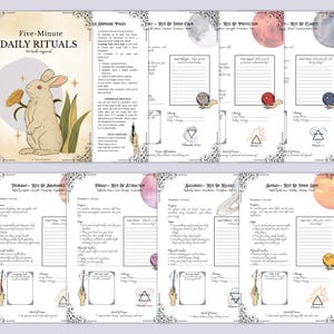 Pages imprimables du grimoire Rituels quotidiens | Journal des sorcières PDF | Routine magique de 7 jours image 2