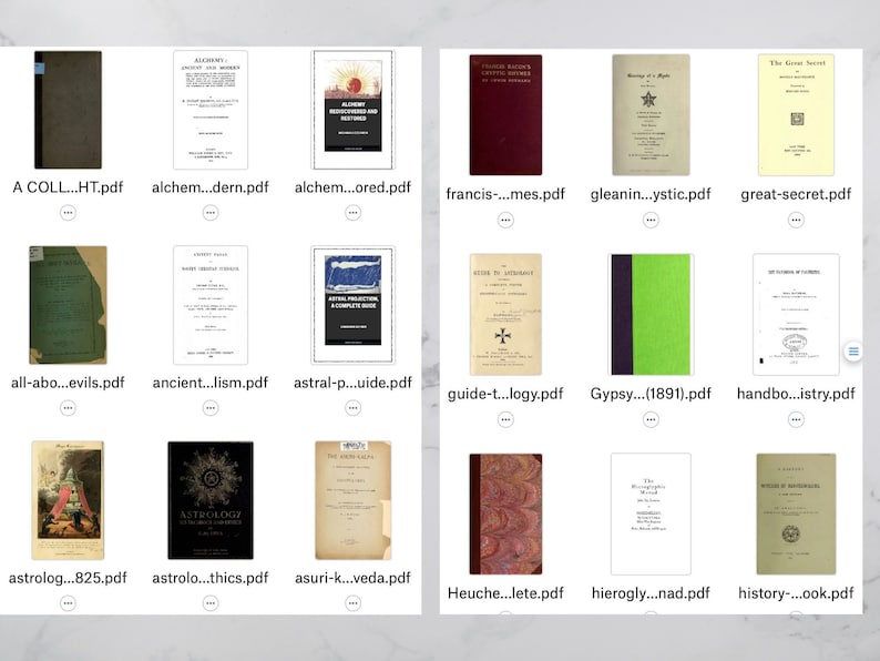 Puede incluir: Una colecci&oacute;n de portadas de libros antiguos con t&iacute;tulos como "A Collection of the Writings of Thomas Carlyle", "Alchemy, Ancient and Modern", "Alchemy, Rediscovering and Redefining", "Francis Bacon's Works", "Gleanings from the Mystic", "The Great Secret", "All About Evils", "Ancient...ism", "Astral Projection", "Guide to the Astral Plane", "Gypsy (1891)", "Handbook of...istry", "Astrology", "Astrology", "Asuri-K...Veda", "Heuche...lete", "Hierogly...nad", "History...ook".