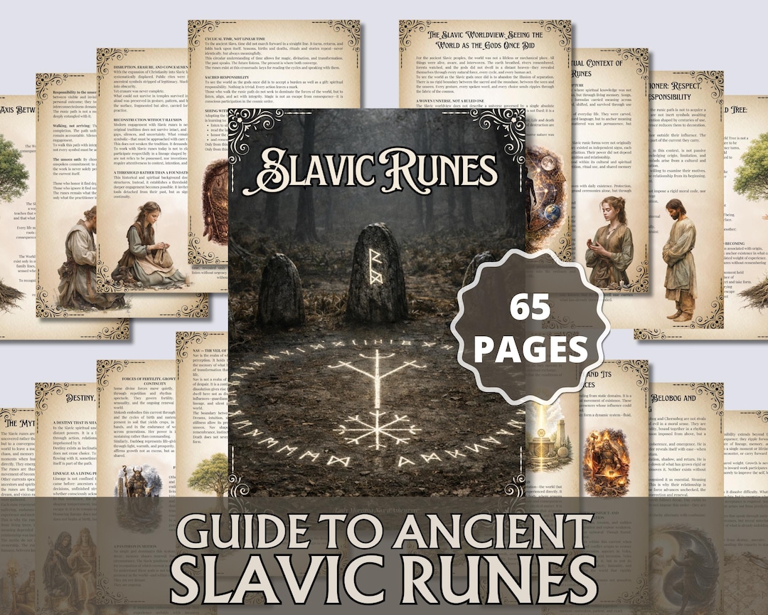 Slavs Runes Slavic Runes Compendium | Rune Meanings | Grimoire Printable Pages ...